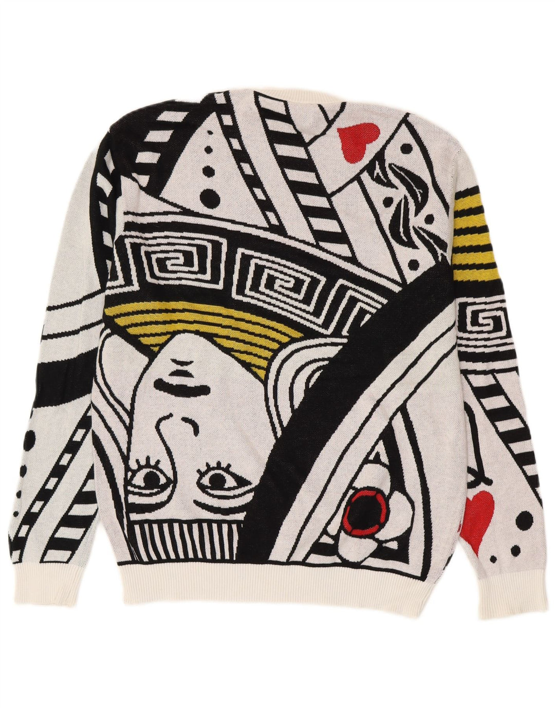 Męski sweter z okrągłym dekoltem BENETTON w kolorze średniej bieli