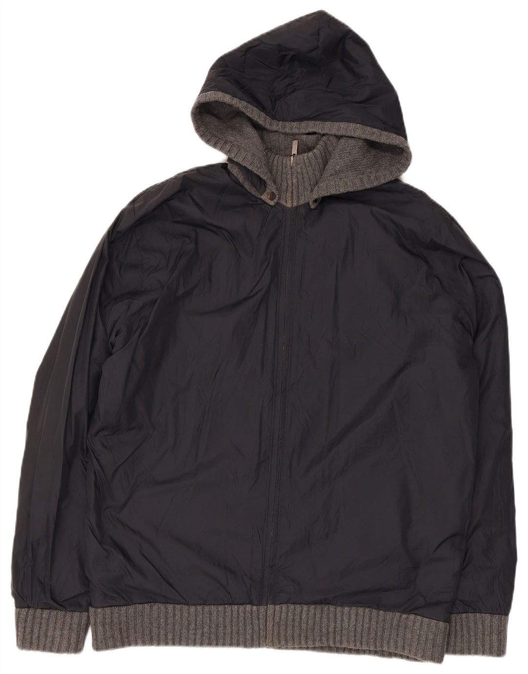 Męska dwustronna kurtka z kapturem Massimo Dutti UK 42 XL, szara