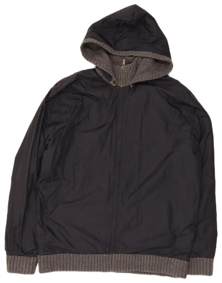 Męska dwustronna kurtka z kapturem Massimo Dutti UK 42 XL, szara