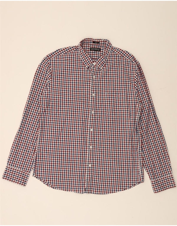 J. CREW Męska koszula slim XL, wielokolorowa bawełniana kratka