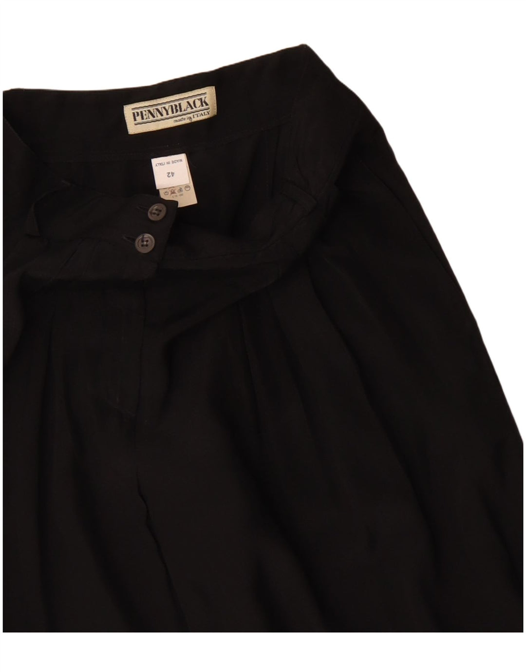 Czarne damskie spodnie haremowe Penny UK 12 Medium W26 L26 Czarny poliester