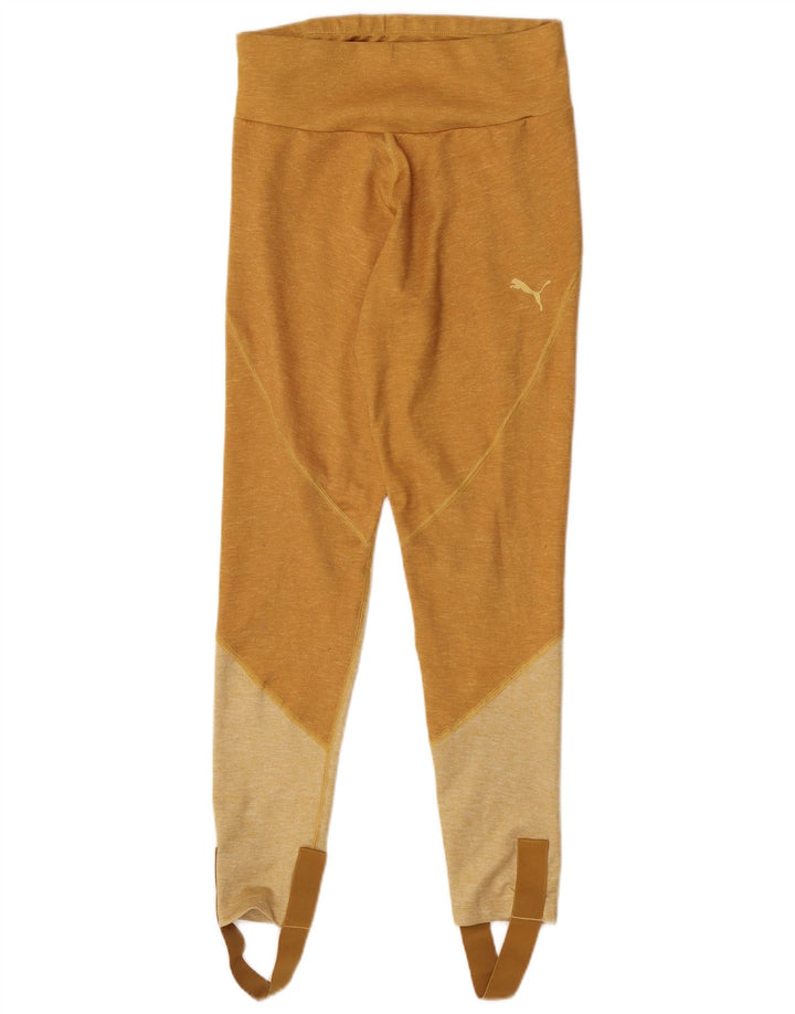 Damskie legginsy Puma Stirrup UK 14, duży, żółty poliester z blokami kolorów