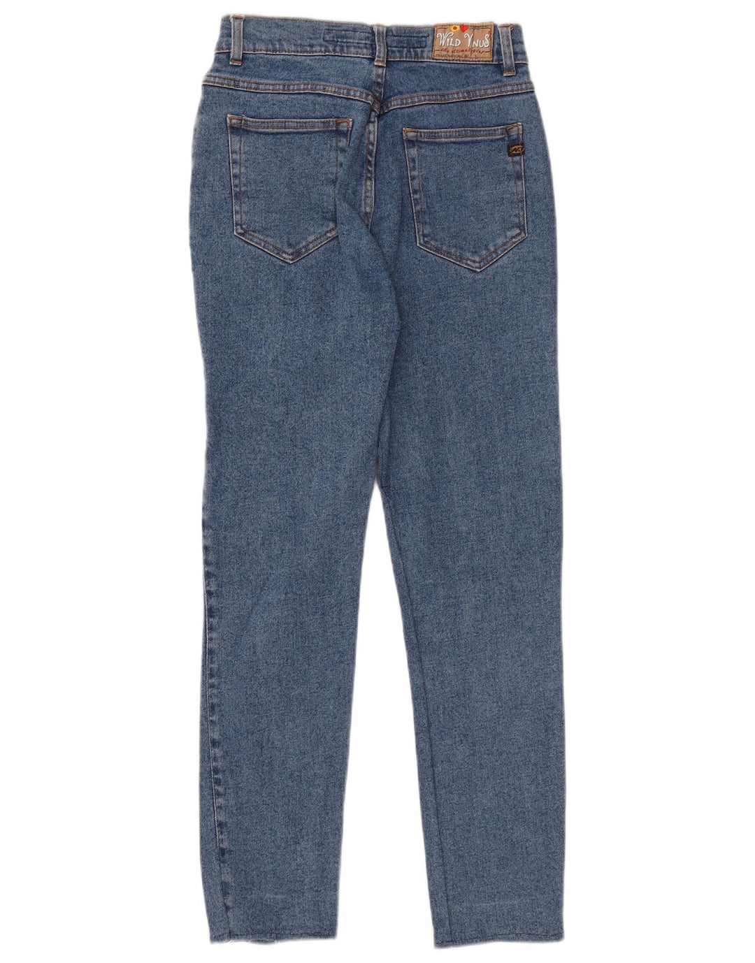 Vintage damskie dżinsy z wysokim stanem IT 44 Medium W27 L29 niebieska bawełna