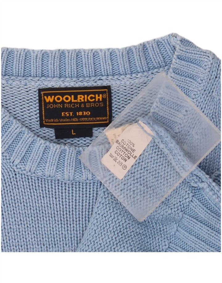 WOOLRICH damski sweter z wycięciem pod szyją, USA, UK 14, duży niebieski