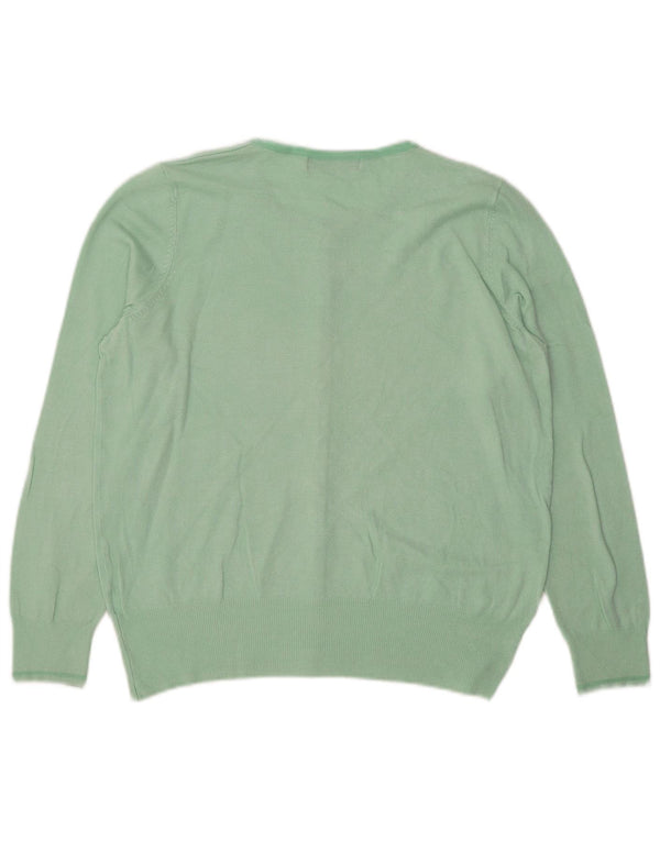 Marks & Spencer Damski sweter kardigan UK 16, duży, zielony, wiskoza