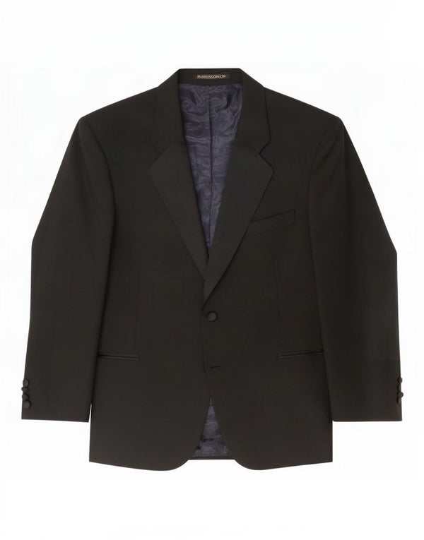 Marks & Spencer Męska marynarka zapinana na 2 guziki, rozmiar 44 XL, czarna wełna