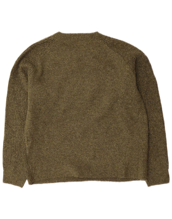 Marks & Spencer Damski sweter z dekoltem w łódkę, UK 10, mały khaki