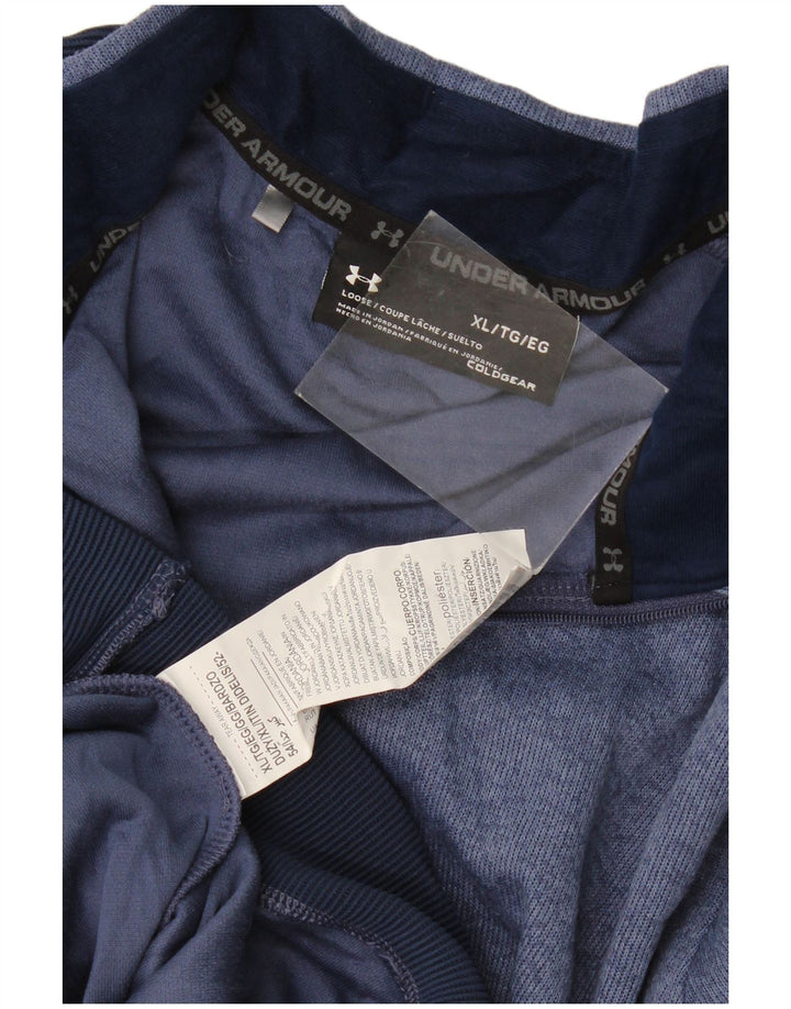 Męski dres Under Armour Cold Gear z pulowerem XL, granatowy, blok kolorów