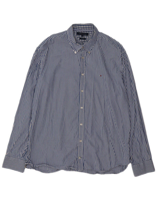 Męska koszula o dopasowanym kroju Tommy Hilfiger 2XL, bawełniana w niebieskie paski