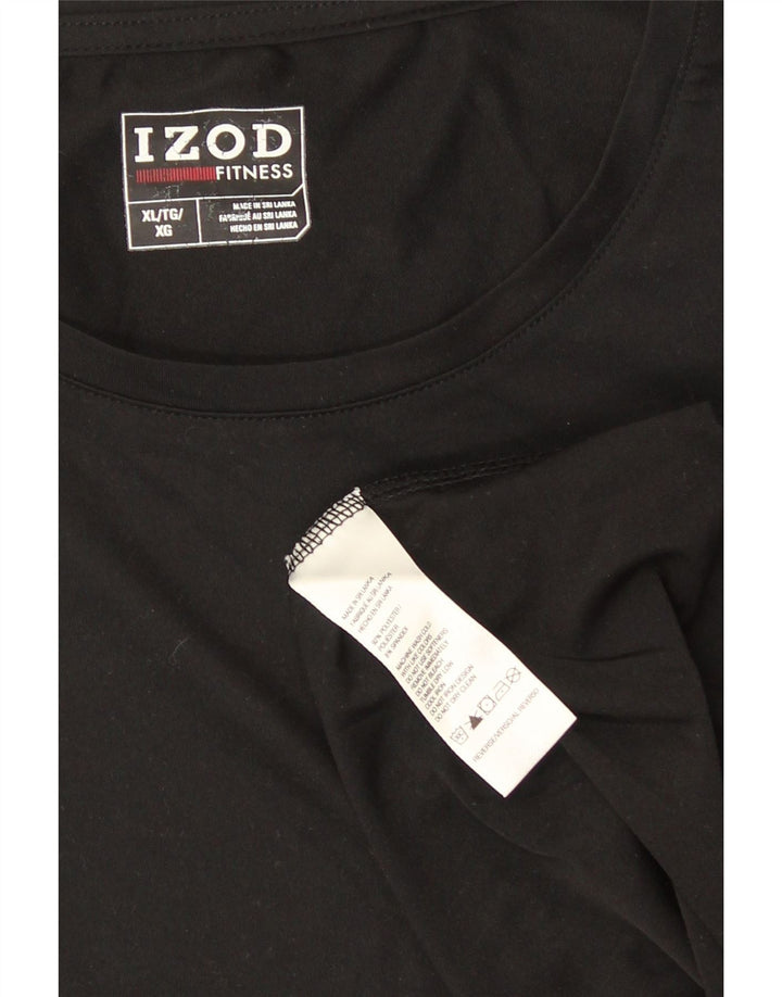 T-shirt damski Izod Top UK 18 XL, czarny poliester