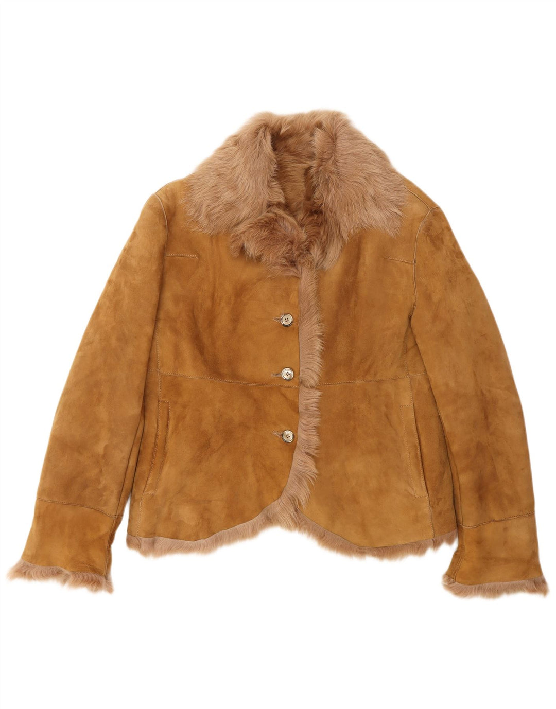 Damska kurtka zamszowa PAUL & SHARK UK 18 XL, beżowa, skórzana