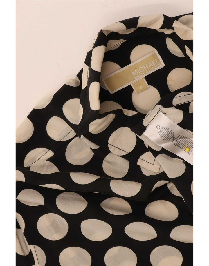 Damska koszula Michael Kors Longline Oversize UK 10 Small Black w kropki