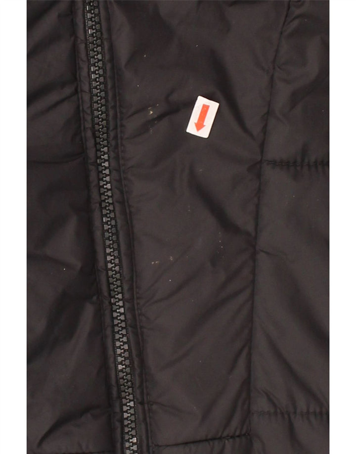 JACK & JONES Mens Hooded Padded Jacket UK 38 Medium Black Nylon