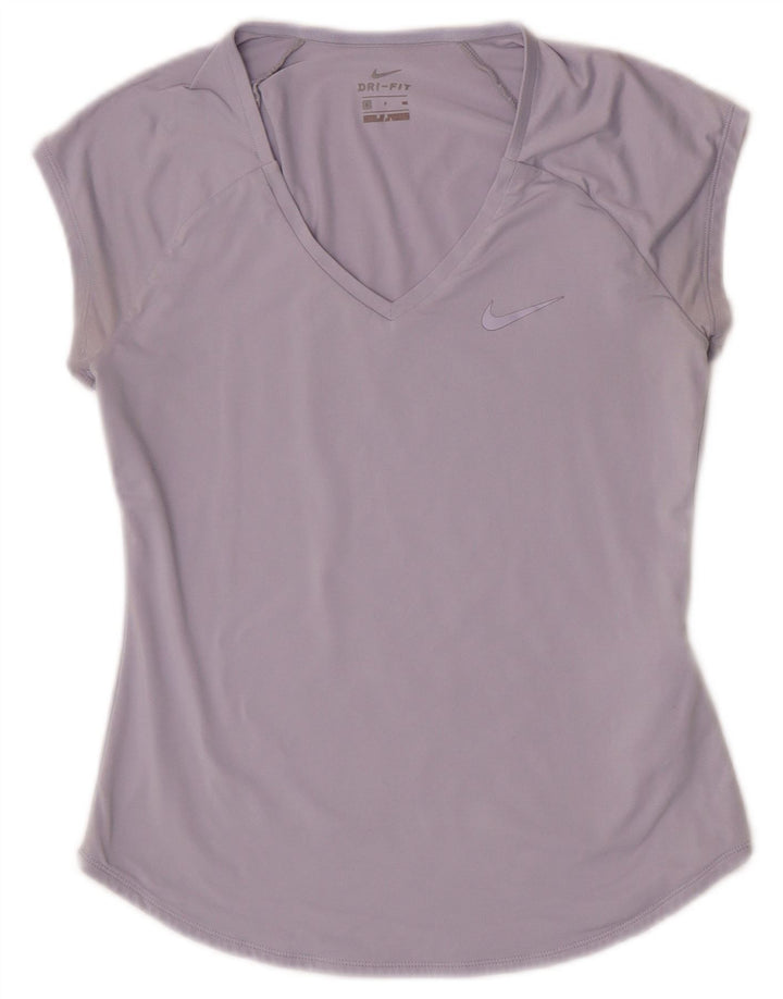 Damska koszulka Nike Dri Fit Top UK 10, mały, fioletowy poliester