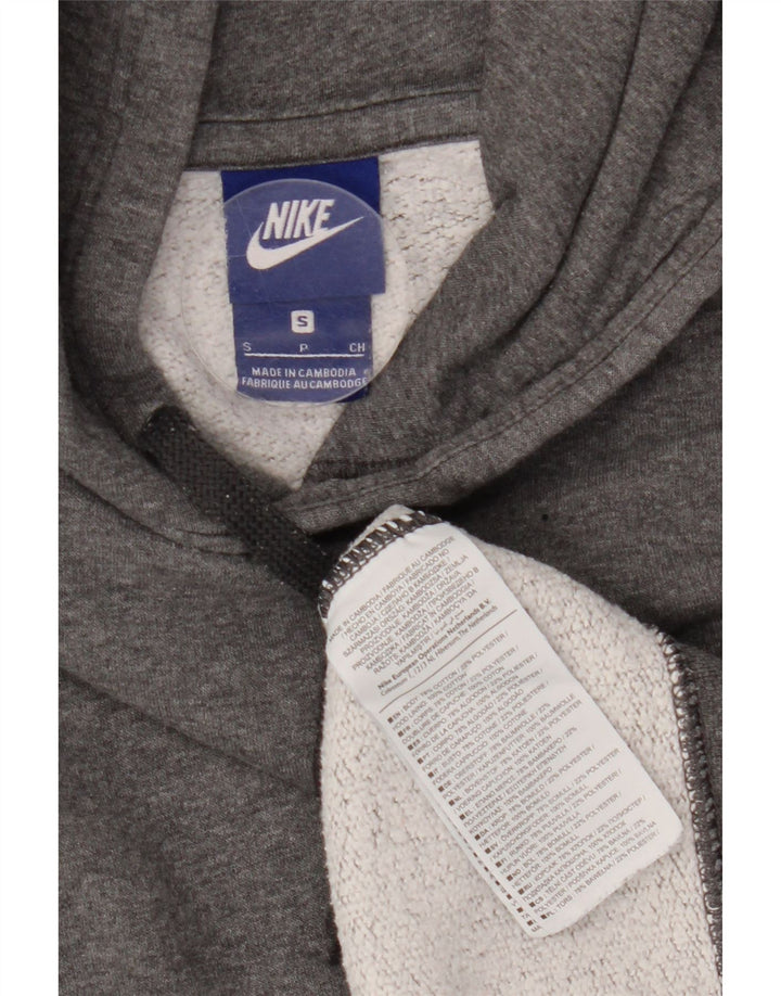 Męski sweter z kapturem Nike, mały, szary, z bawełny w cętki