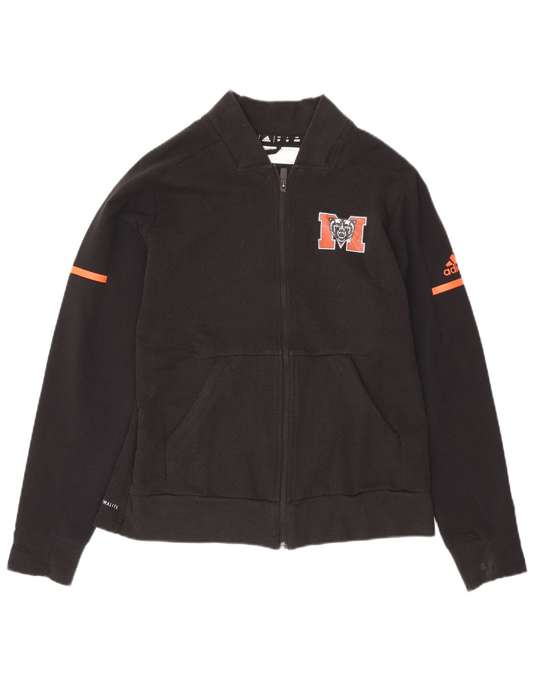 Damska kurtka dresowa ADIDAS Climalite Graphic UK 12/14 Średnia czarna