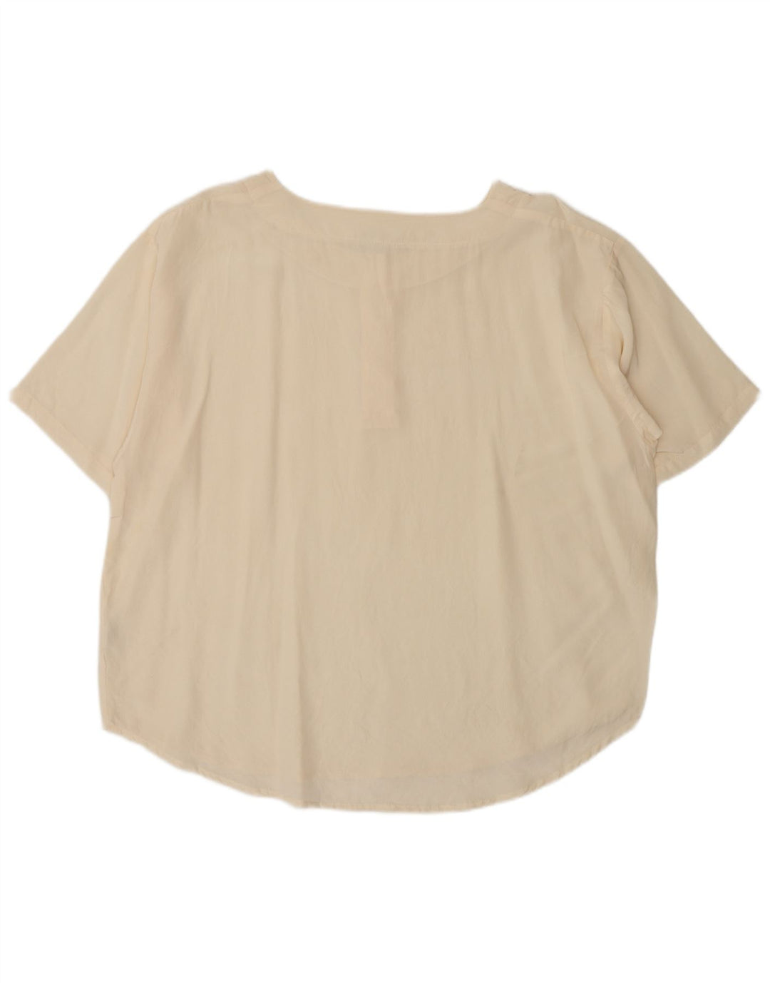 Bluzka damska Vintage Top UK 18 XL Beżowy jedwab