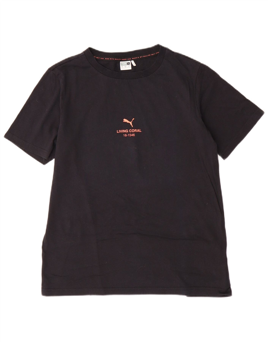 Męski T-shirt z grafiką Puma, mały, czarny, bawełniany