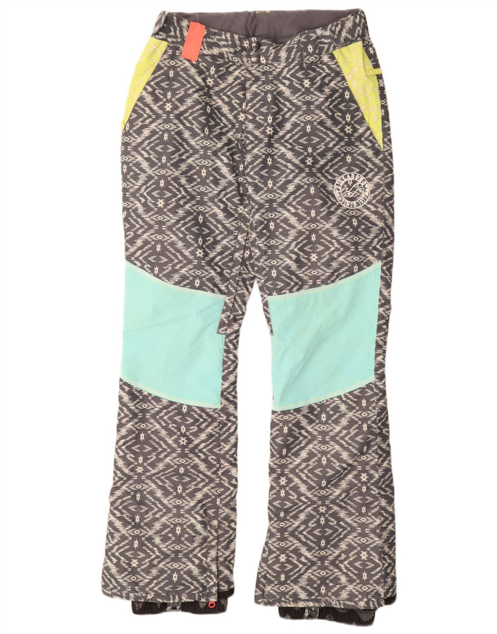 Damskie spodnie narciarskie Billabong UK 14 Średni szary geometryczny poliester
