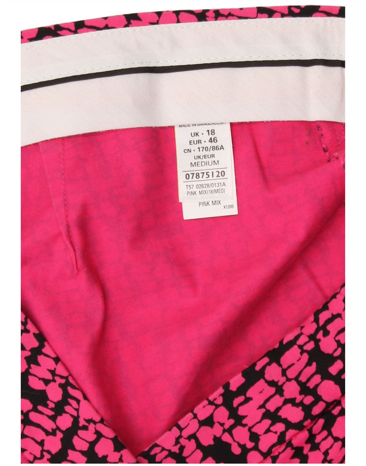 Marks & Spencer Damskie krótkie spodnie z abstrakcyjnym wzorem UK 18 XL W38 L25 P