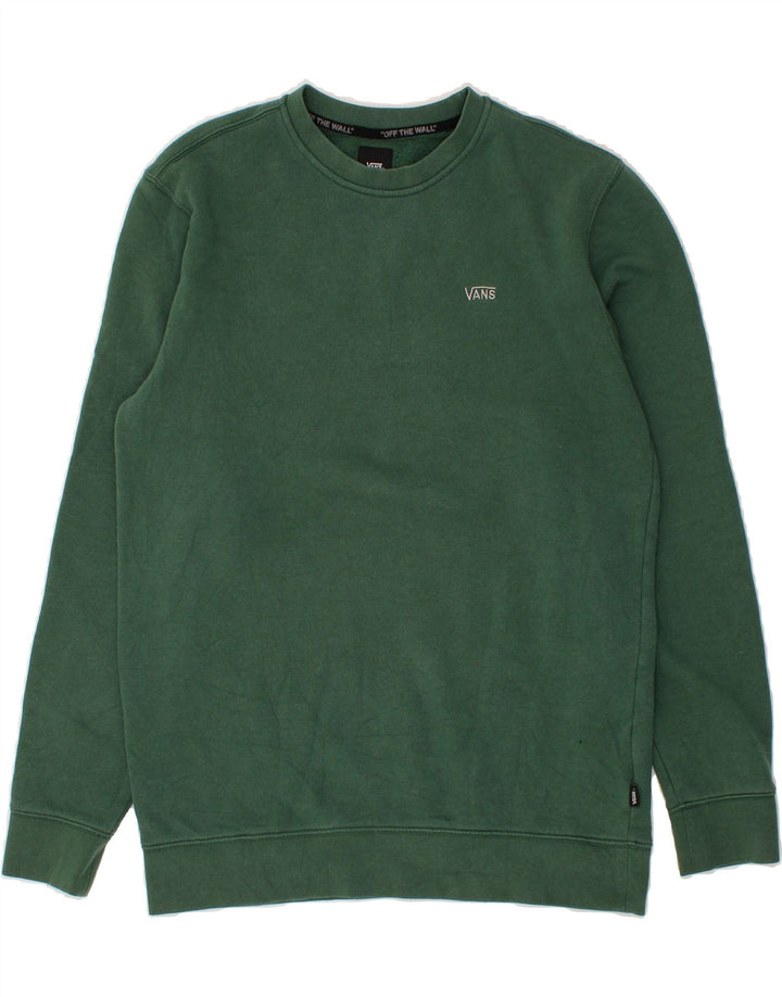 Męski sweter VANS, średniej wielkości, zielony, bawełniany
