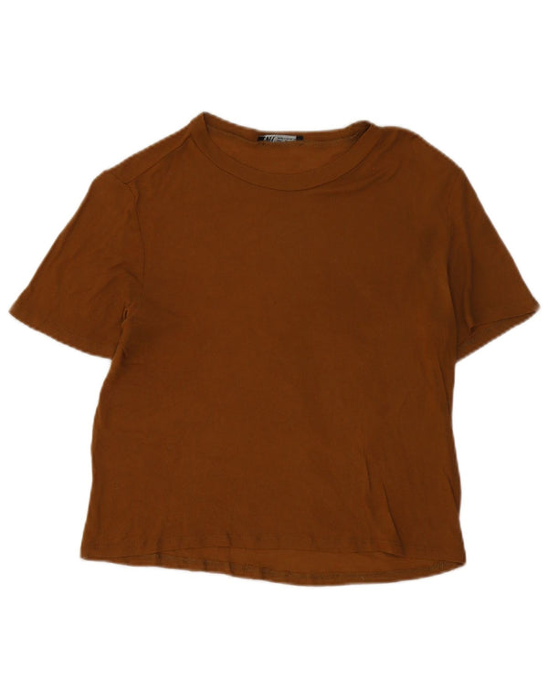 T-shirt damski Zara Top UK 14, duży, brązowy