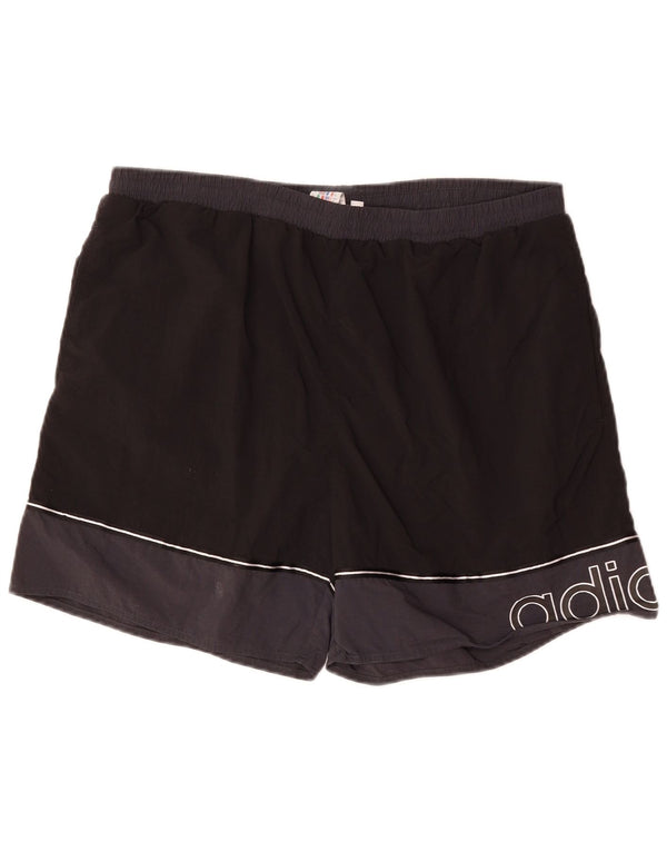 Adidas Męskie graficzne stroje kąpielowe XL Czarny poliester z blokami kolorów