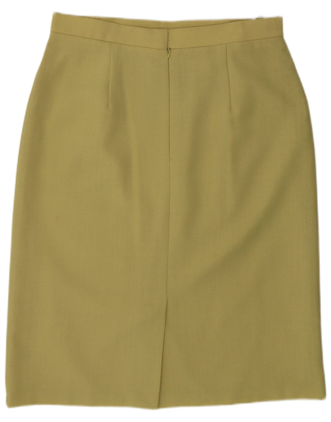 JAQUES VERT Damska prosta spódnica midi z wysokim stanem UK 18 XL W33 Zielona