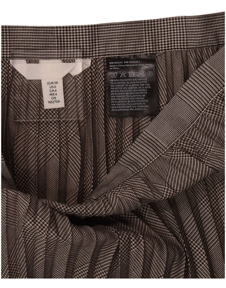 H&M Damska plisowana spódnica nożowa EU 38 Medium W28 Szary poliester w pepitkę