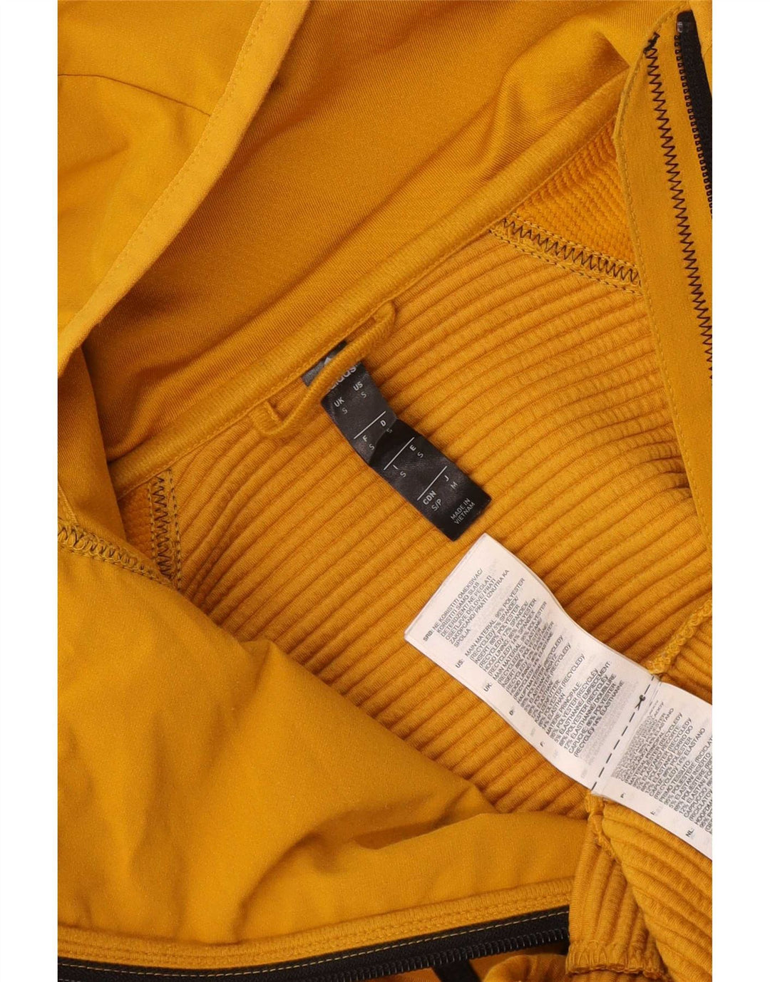 Adidas Męski sweter z kapturem i zamkiem błyskawicznym, mały, żółty poliester