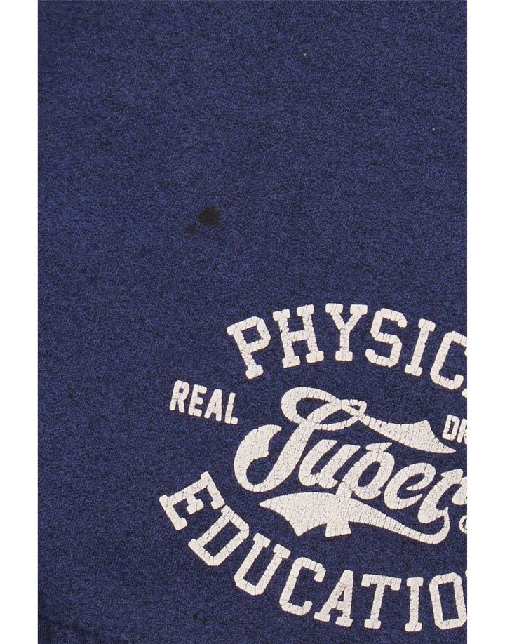 Męskie spodenki sportowe Superdry Graphic, średnioniebieskie, bawełniane