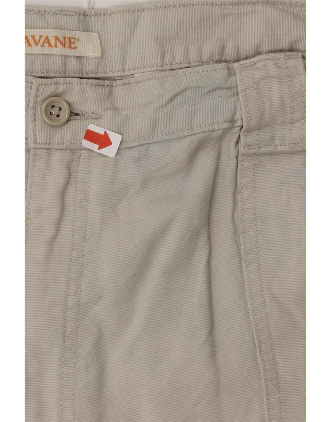 SAVANE Mens Cargo Shorts W40 XL Off White Cotton Vintage Savane and Second-Hand Savane from Messina Hembry 