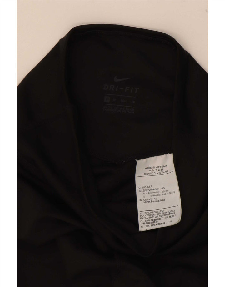 Damskie legginsy Nike Dri Fit Graphic UK 4 XS, czarny poliester