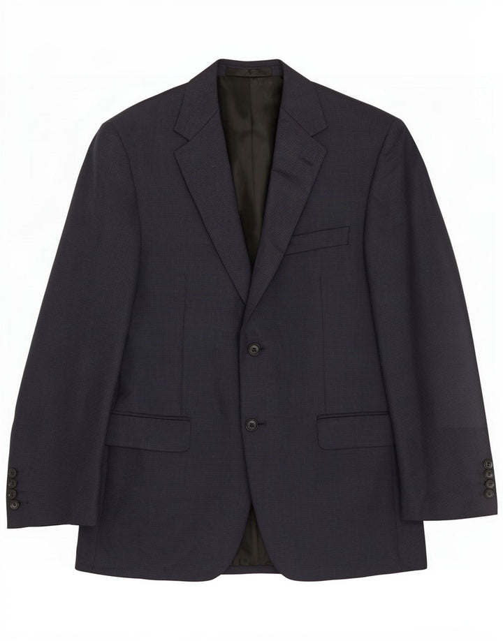 Marks & Spencer Męska krótka marynarka UK 38 Medium Navy Blue Houndstooth