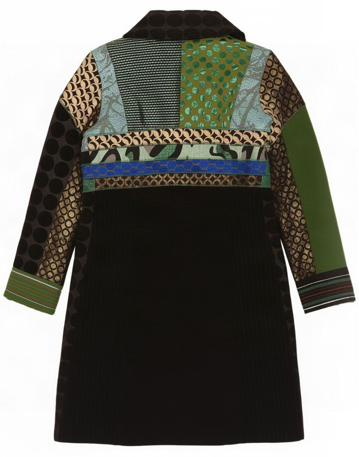 Desigual damski płaszcz EU 38 średni wielobarwny patchwork
