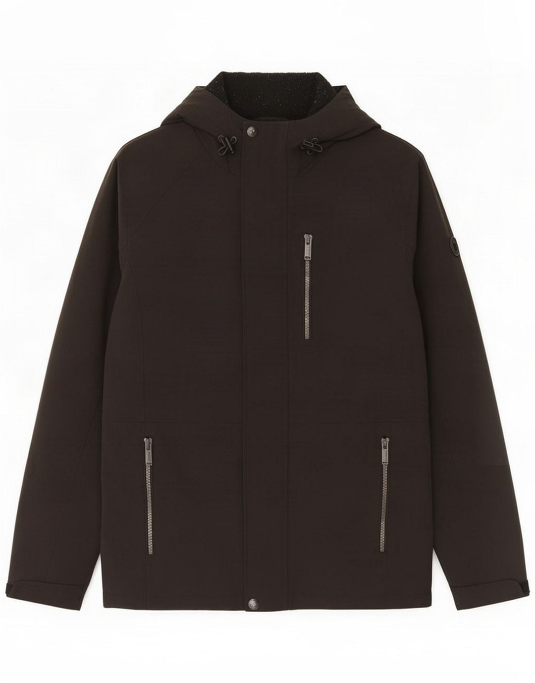 Męska kurtka wiatrówka z kapturem Calvin Klein UK 36 Small Black Poliester