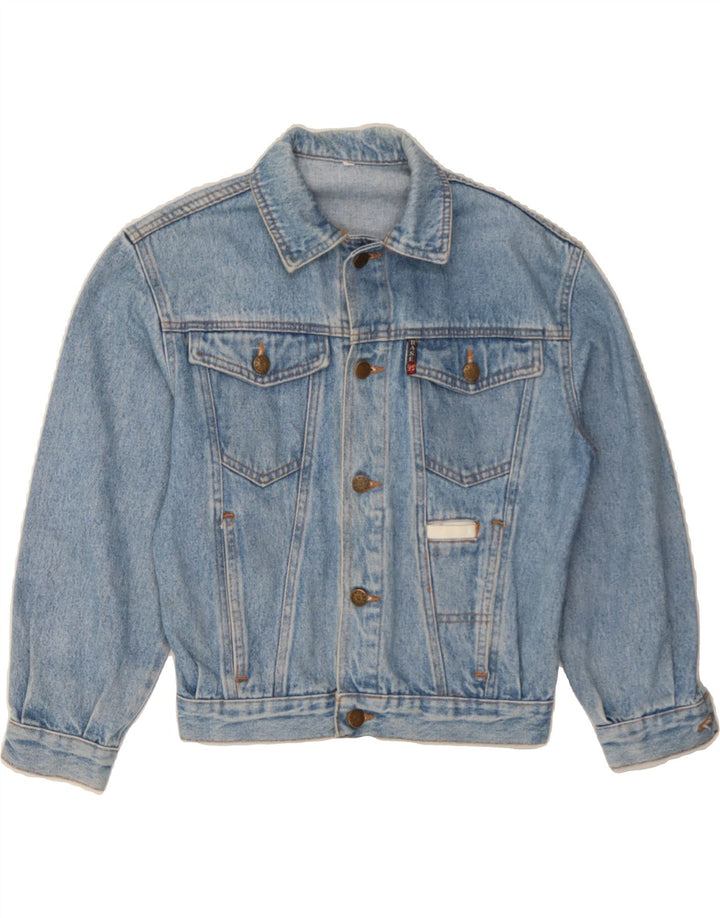 BASE 92 Womens Oversized 3/4 Sleeve Denim Jacket EU 36 Small Blue Cotton Vintage Base 92 and Second-Hand Base 92 from Messina Hembry 