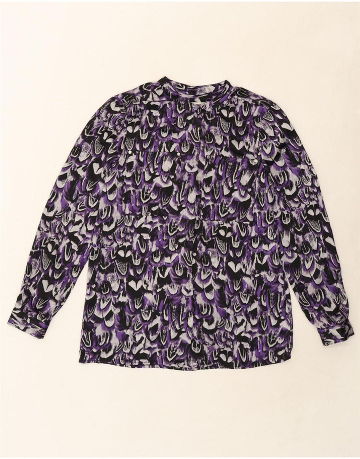 MICHAEL KORS Womens Abstract Pattern Shirt Blouse UK 14 Medium Purple Vintage Michael Kors and Second-Hand Michael Kors from Messina Hembry 