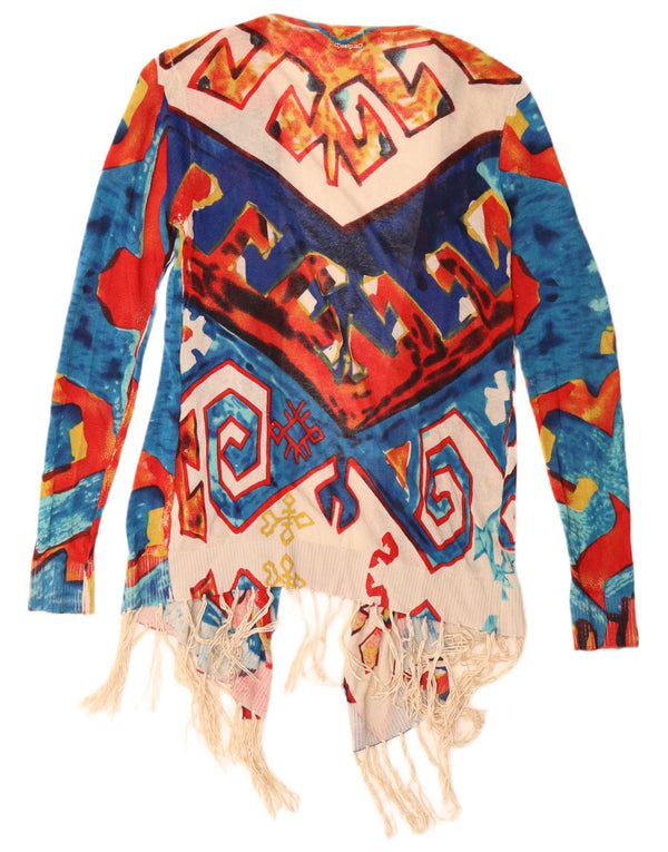 Damski sweter o przedłużonym fasonie Desigual UK 10, mały, wielobarwny