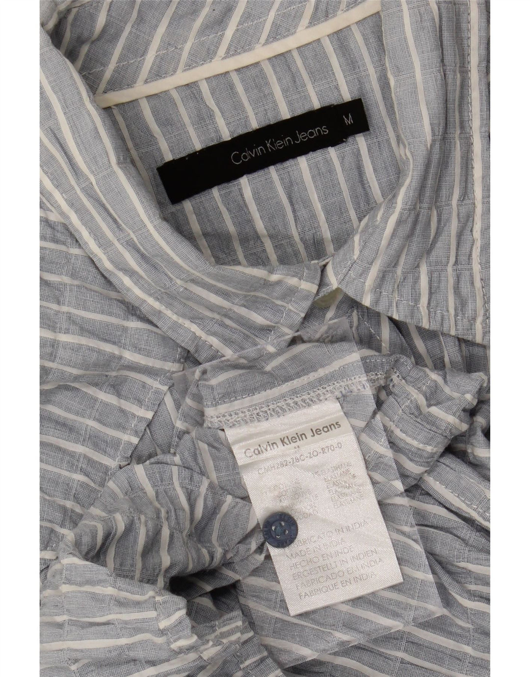 CALVIN KLEIN JEANS Mens Shirt Medium Grey Check Cotton Vintage Calvin Klein Jeans and Second-Hand Calvin Klein Jeans from Messina Hembry 