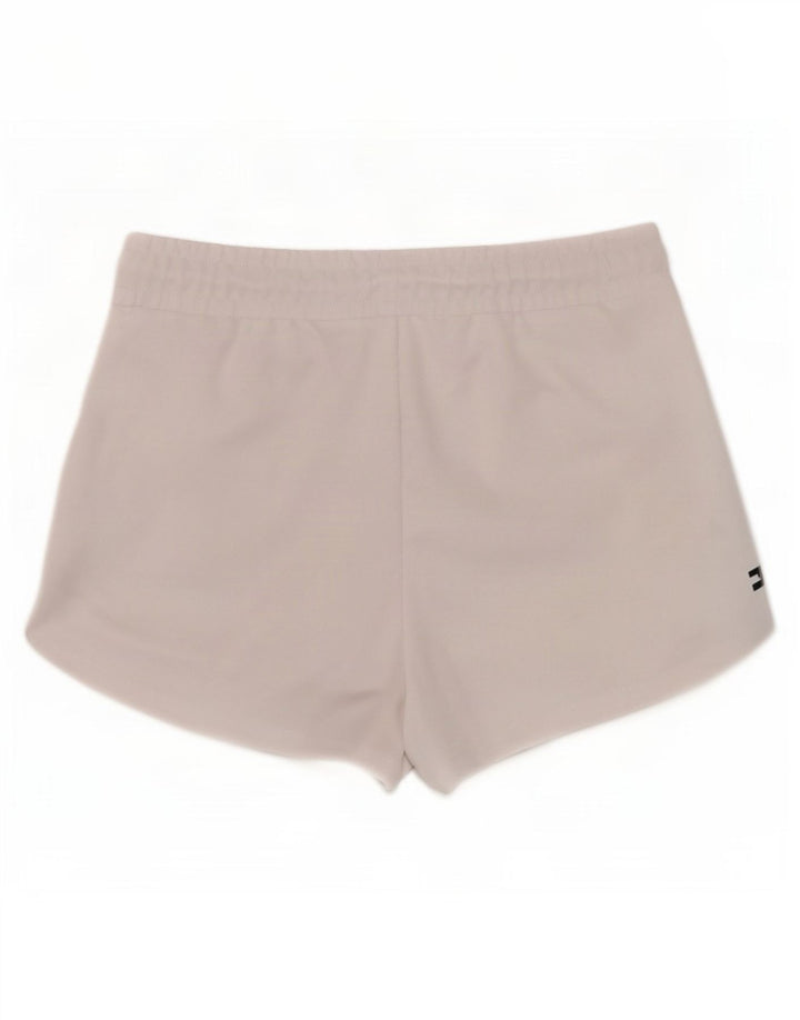 Damskie spodenki sportowe Nike Graphic UK 10, małe, białe, poliestrowe z blokami kolorów
