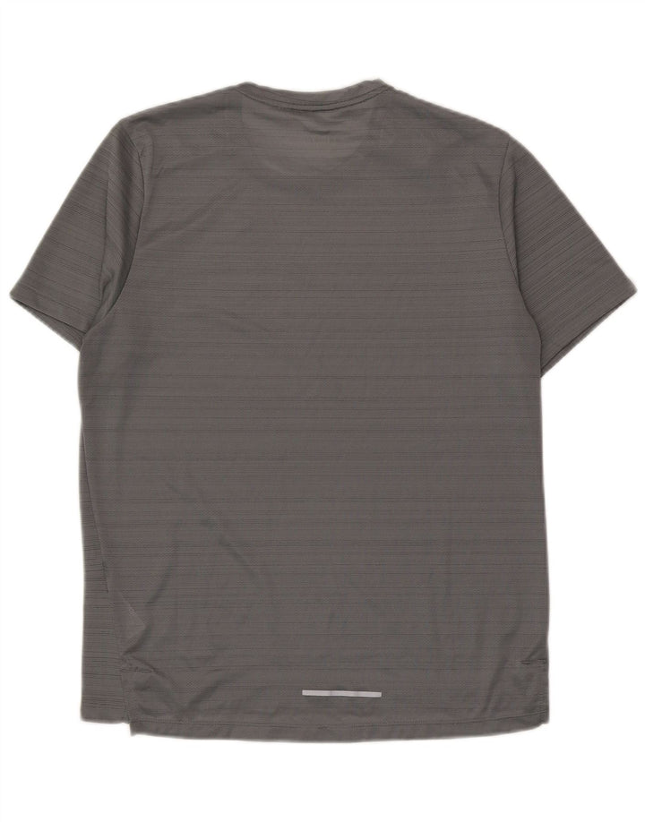 T-shirt męski Nike Dri Fit, poliester w średnie szare paski