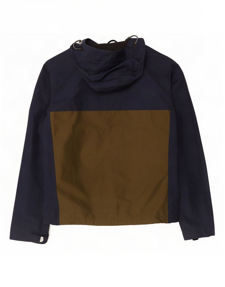 Męska kurtka przeciwdeszczowa z kapturem Superdry UK 34 XS Granatowy poliester w blokach kolorów