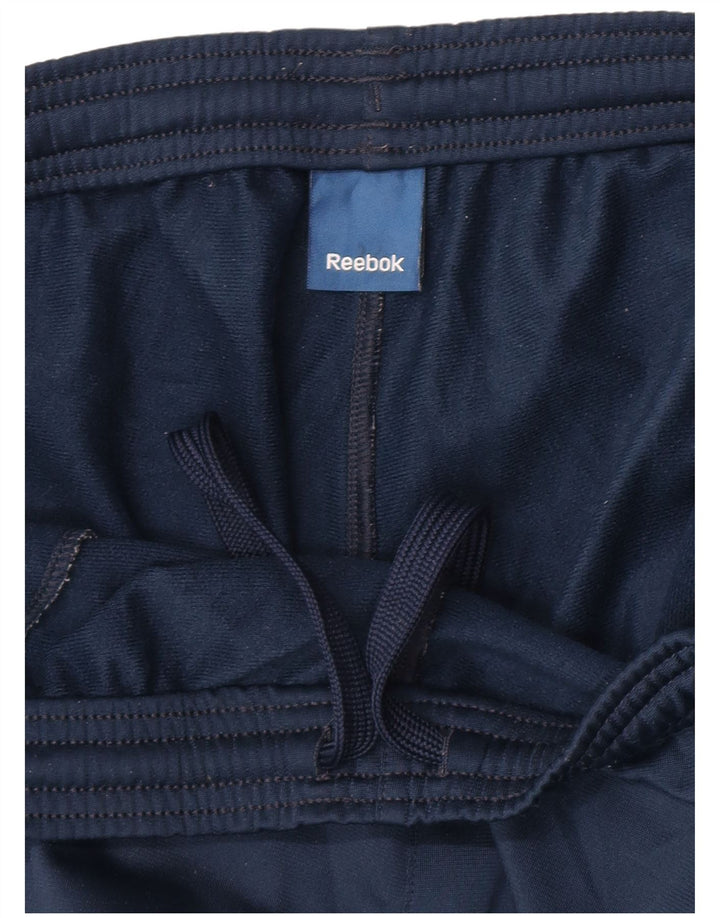 Męskie spodnie dresowe Reebok, duże, granatowe, z poliestru