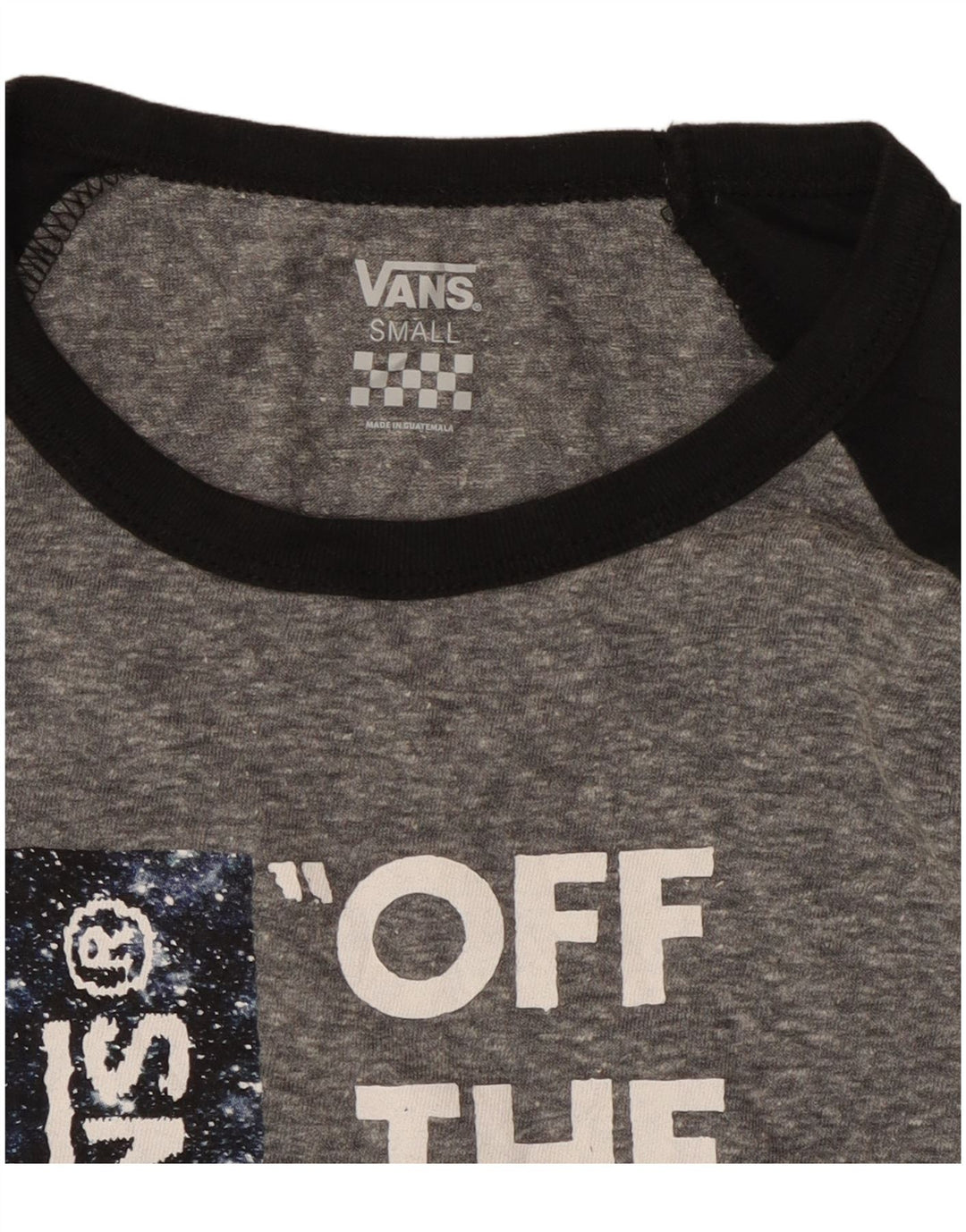 Damski top VANS z grafiką, rękawem 3/4, UK 10, mały, szary, z blokami kolorów