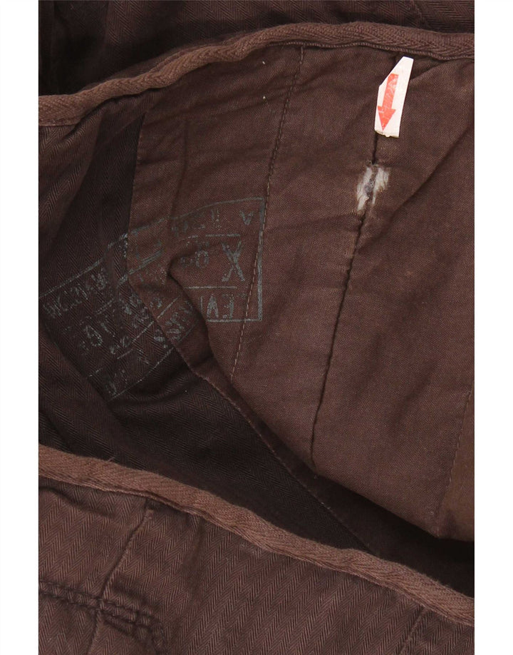 Damska kurtka wiatrówka Levi's UK 10 Small Brown w jodełkę