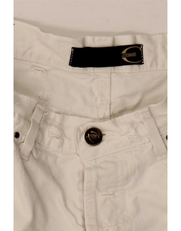 Damskie jeansy Just Cavalli w trudnej sytuacji W32 L30 białe