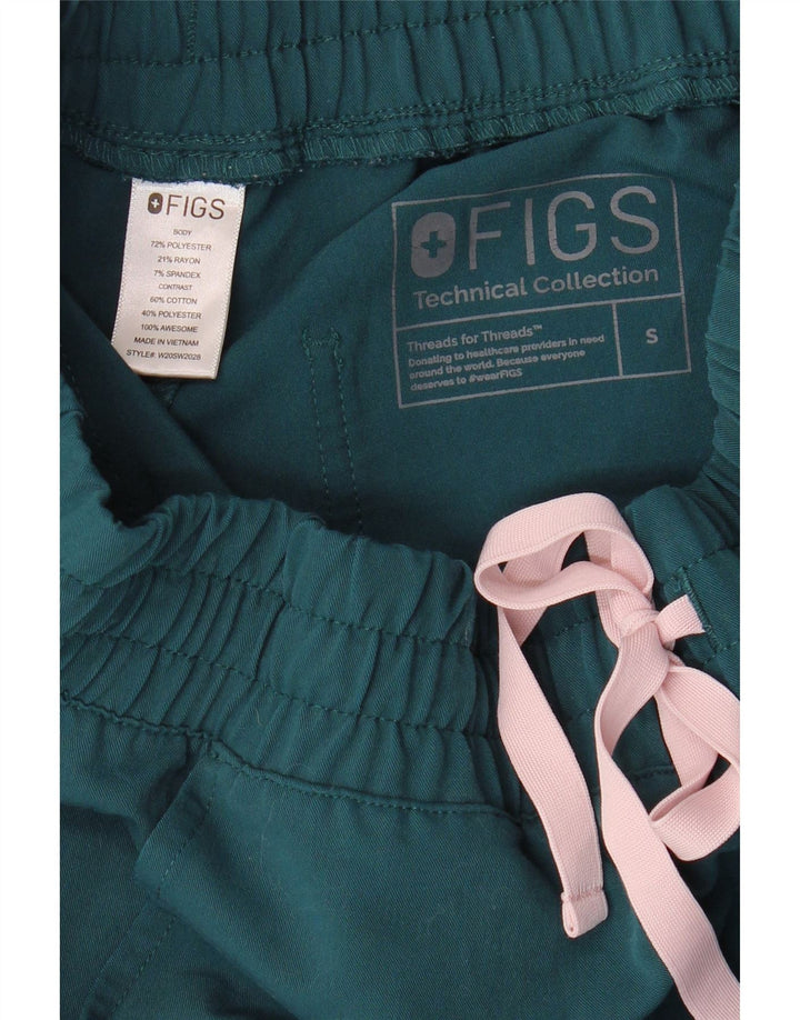 Damskie spodnie dresowe FIGS Cargo Joggers UK 10 Small Green Poliester