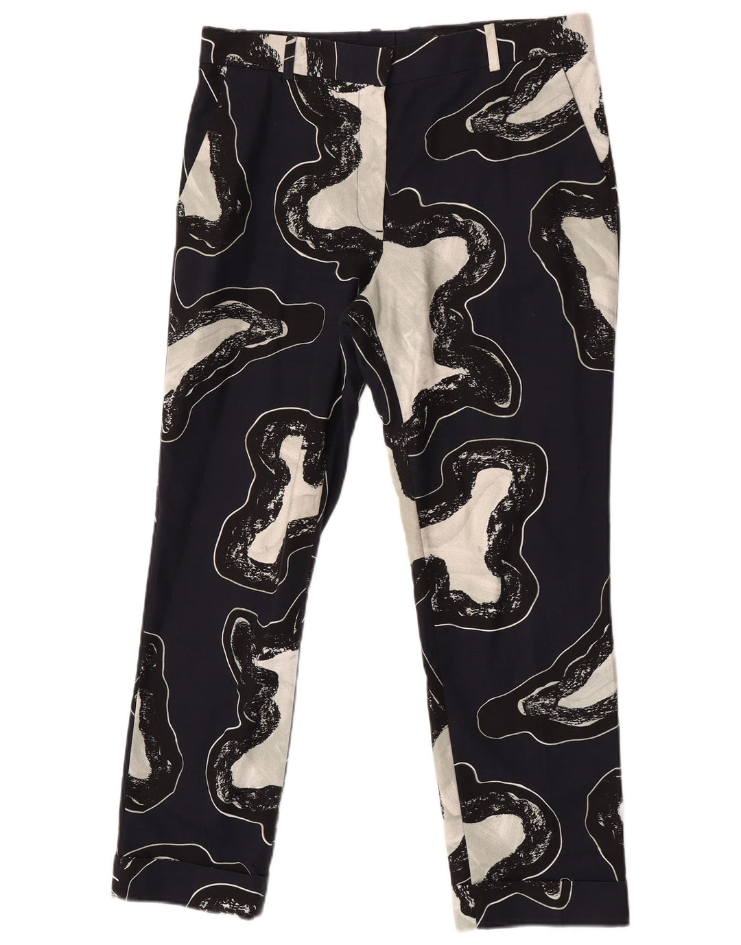 Cos Damskie spodnie Chino z abstrakcyjnym wzorem EU 40 Medium W34 L28 Granatowe