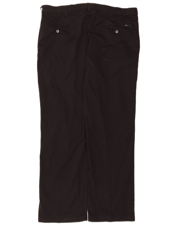 Męskie proste spodnie chino LEE W40 L32, czarne, bawełniane